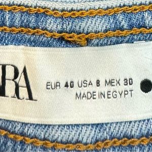 Zara denim Marine wide leg pant Size 8